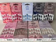 Elegant Touch ACRYLIC Colour Infusions & Salon French Expert False Nails