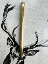 Sheaffer Targa Lamé ballpoint, gold electroplated, 1970's-1980's