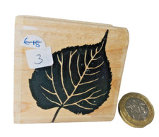Rubber Ink Stamp Leaf Large