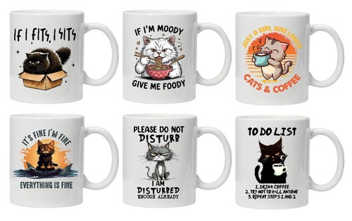 Funny cat mug hilarious - cat,