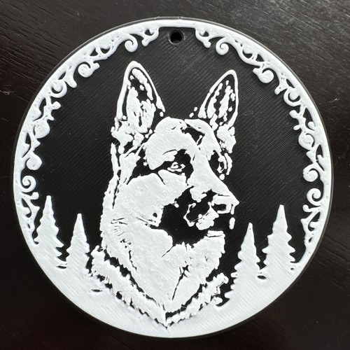 German shepherd christmas - german,
