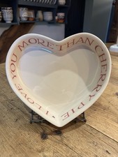 Emma Bridgewater Love & Kisses heart shaped pie/baking dish RARE