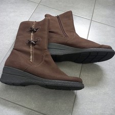 ROHDE ankle Boots Sympatex Germany Fleece Line UK 7 Brown suede wedge toggle New