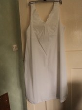 Ladies white, polyester/cotton full underskirt/chemise size 22 and 24
