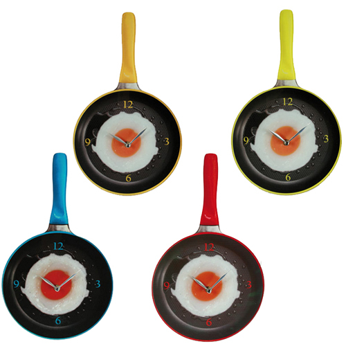40cm frying egg pan - frying, clock