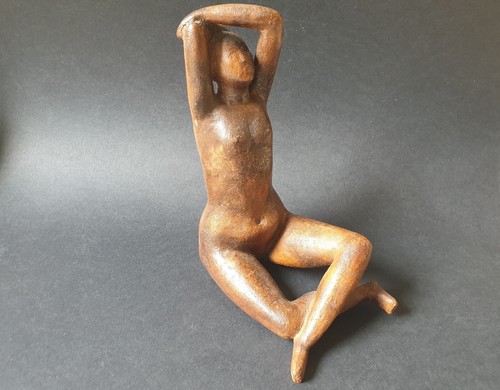Nude sculpture terracotta - sculpture,, dlg