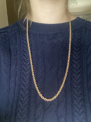 9ct 375 gold rope chain - 375,