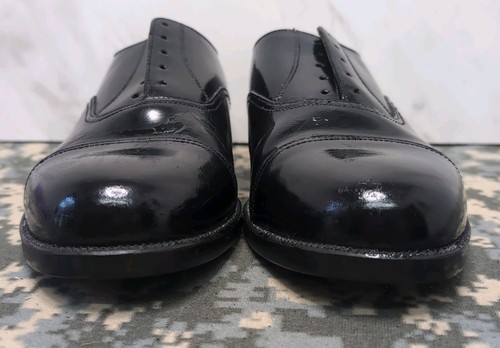 Black leather parade shoes - black,