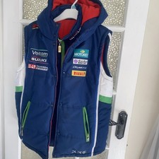 Suzuki Superbike Collection Team Fleece Gilet Bodywarmer Size M Hooded Moto GP