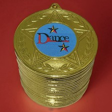 Dancing Metal Gold Medals x 20 + FREE Ribbons
