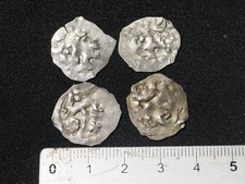 4 Medieval European Hammered Coin-unidentified