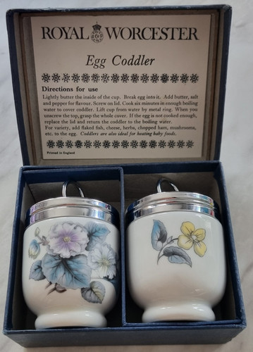 Royal worcester 2pc floral - royal,
