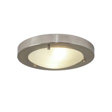Bathroom Ceiling Light Habitat Aspley Chrome Flush IP44 Frosted Glass