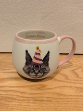 Cat Cup Coffee Tea "Life Is Better with A Maine Coon" Coffee Mug Tea by Splosh 