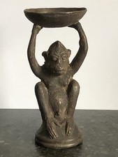STUNNING VINTAGE CAST METAL MONKEY FIGURE