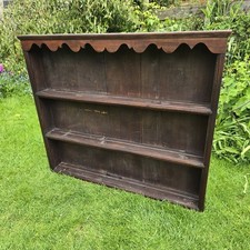 Antique Mahogany Cup Rack,  Shelves. Dresser Top