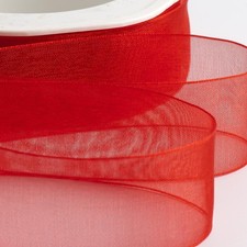 Red Organza Chiffon Ribbon