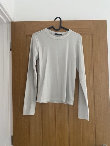 Zara light grey ribbed - zara,