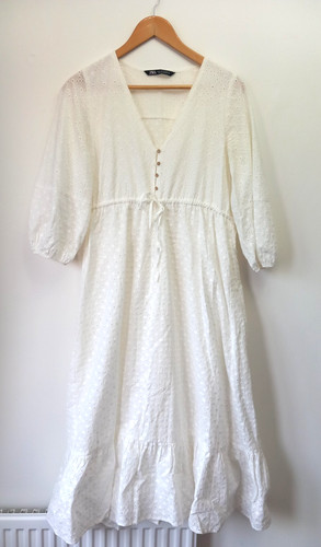 Zara size white broderie - s,