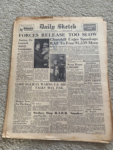Daily sketch newspaper - sketch, 1945