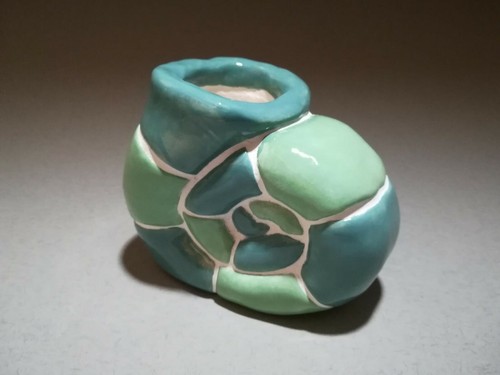 Green mosaic ceramic - green,