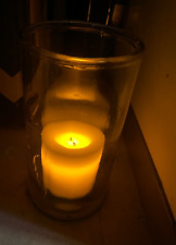 Glass Candle ornament fake LED candle