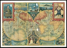BVI 1978 - Sir Francis Drake Maps - Souvenir Stamp Sheet - Scott #394A - MNH