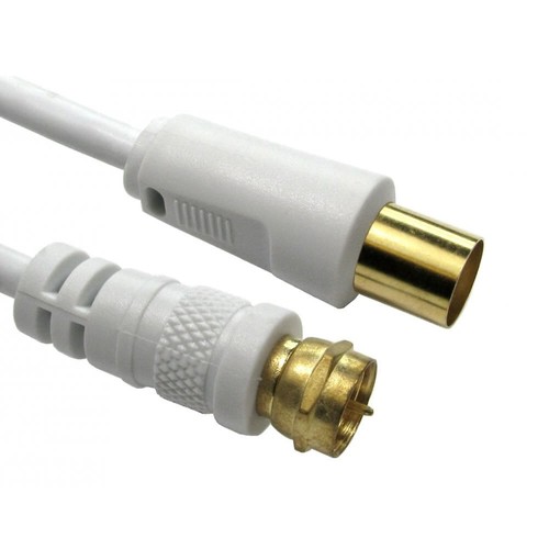 White coaxial satellite tv - coaxial, to