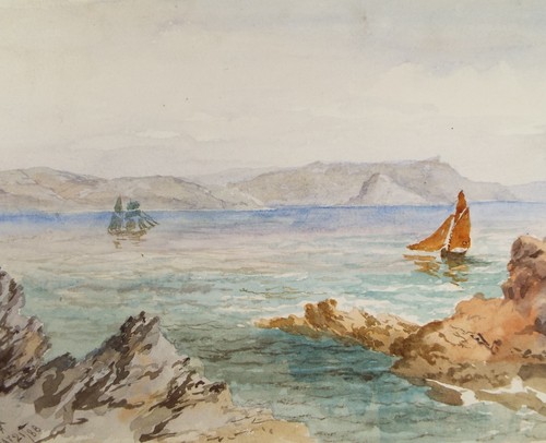 Original watercolour sailing - watercolour,, 'sailing