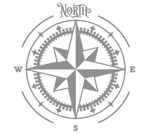 Large north compass nature - large,