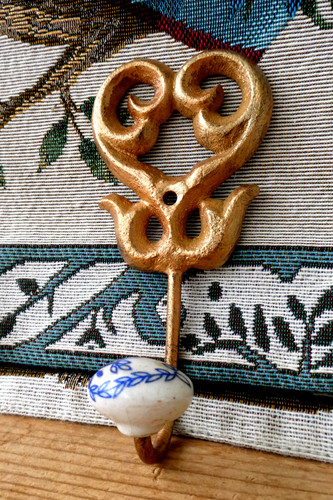 Vintage style metal coat hook - style,