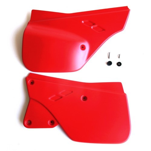 Pair red side covers - side,