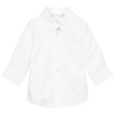 HUGO BOSS White Cotton Logo