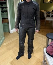 Hein Gericke Women Zip Together Leather Trousers size 10 Textile Jacket Size 12