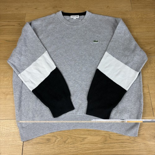 Lacoste grey sweatshirt logo - lacoste,