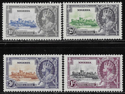 1935 nigeria kgv - nigeria, silver