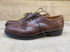 Vintage Mens K by Clarks Full Leather Semi Brogue Shoes Derby Lace Size 5.5 38.5