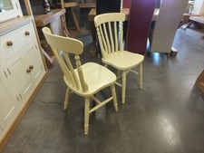 Painted farmhouse slat back - x2,