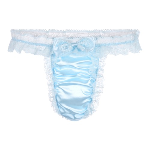 Satin frilly sissy - satin, tanga