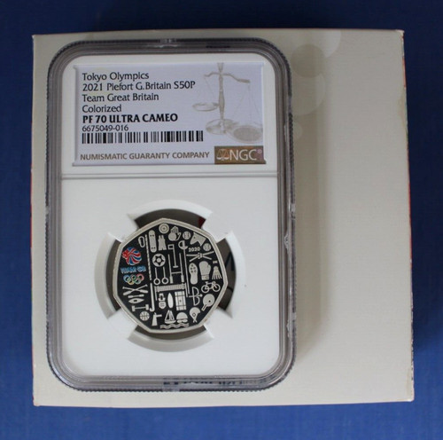 2021 silver piedfort proof - silver, 50p