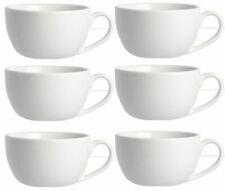 6 Large Cappuccino Cups White