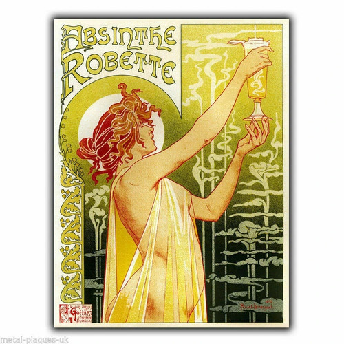 Sign metal plaque - metal, absinthe