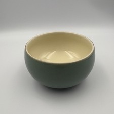 Denby Manor Green Open Sugar Bowl Vintage Stoneware Made in England