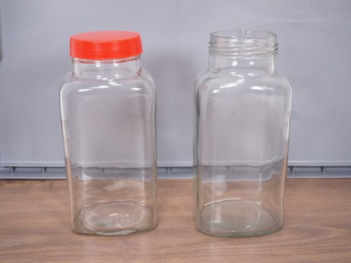 Pair vintage glass - pair,