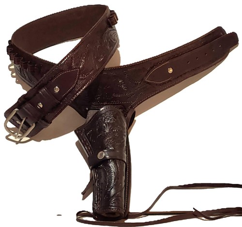 Tooled leather western - tooled, gun
