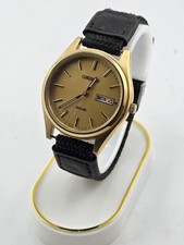 Seiko V158 0AA0 Solar Watch Gold Tone 39mm Men’s Japan