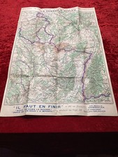 Rare WW2 Leconte & L Bergelin  propaganda map France Germany  Hitler's War