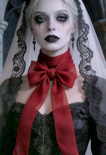 Sheer deep red - red, cravat