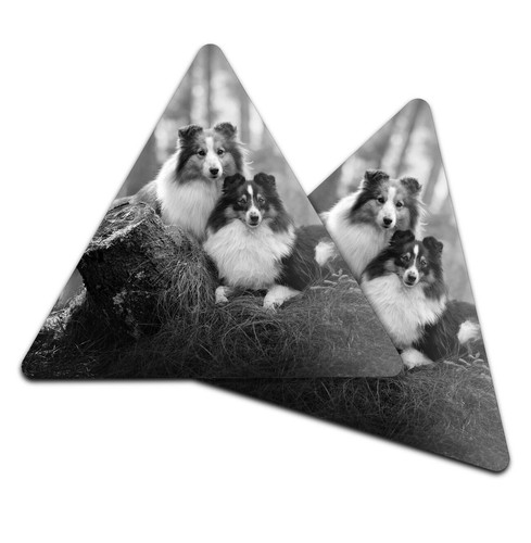 Triangle coaster bw - -,