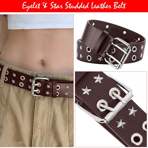 Unisex punk studded belt - studded,